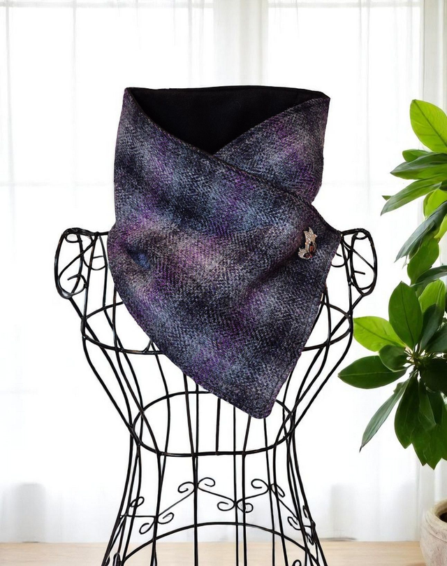 Beautiful Purple Wool Cozy Wrap