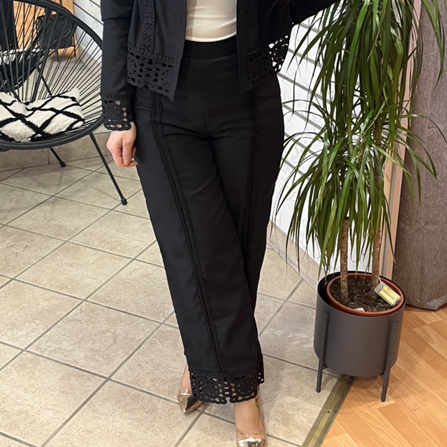Pantalon dentelle noir 