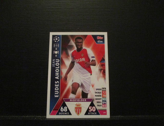 Jean Eudes Aholou - UEFA Champions League Match Attax 2018/19 Original Trading Card #298