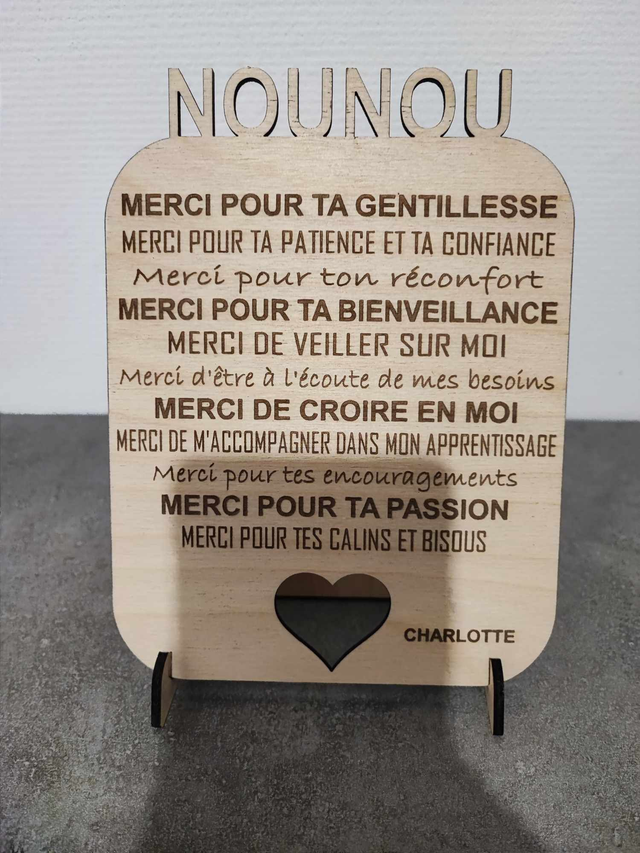 Pancarte" Nounou "