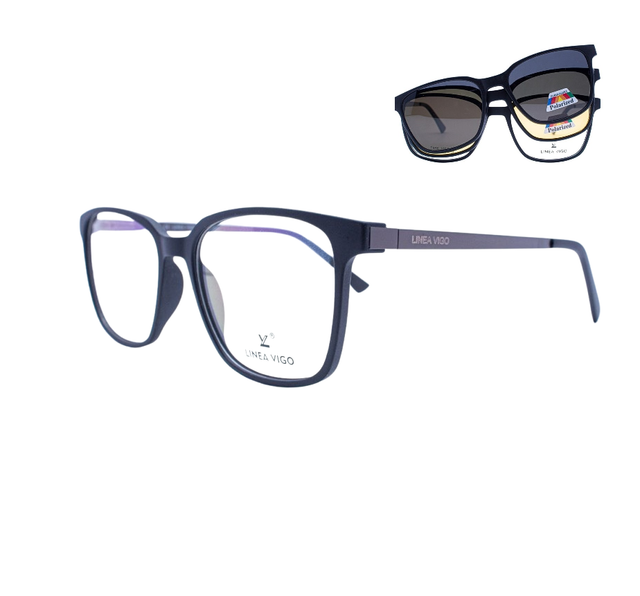 Armazón Hombre Linea Vigo con  sobrelentes magnéticos