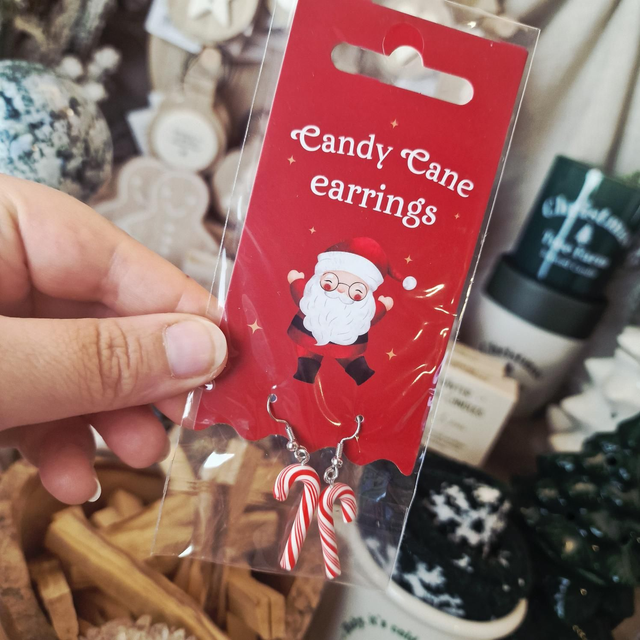 Candy cane earrings 