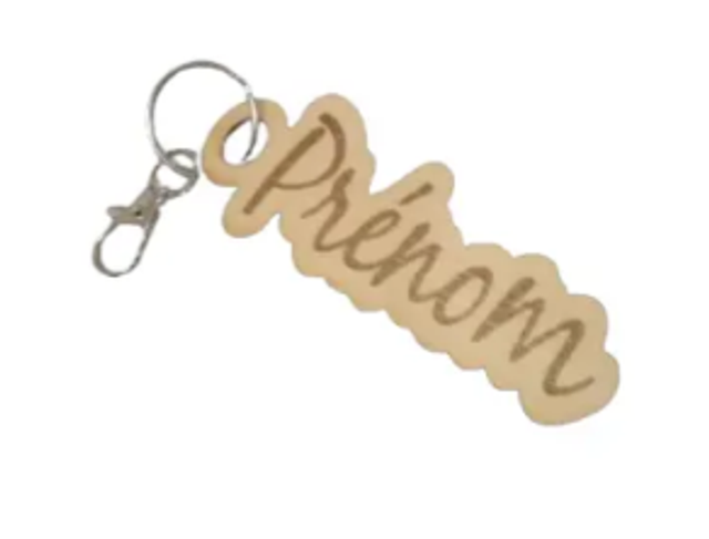 Porte-clés Prénom en Bois Personnalisable