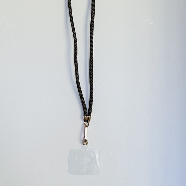 Lange Telefoonkoort zwart/bruin