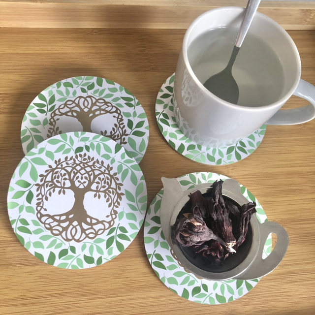 6 Dessous verre Arbre de vie 