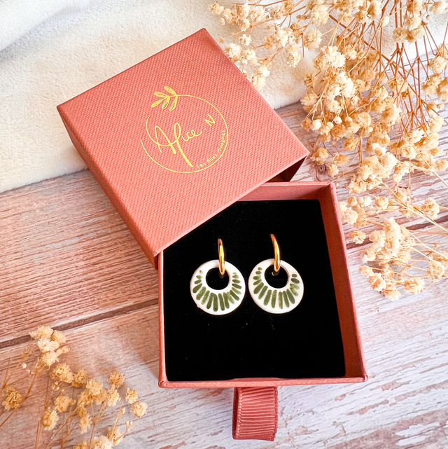 Boucles d’oreilles porcelaine