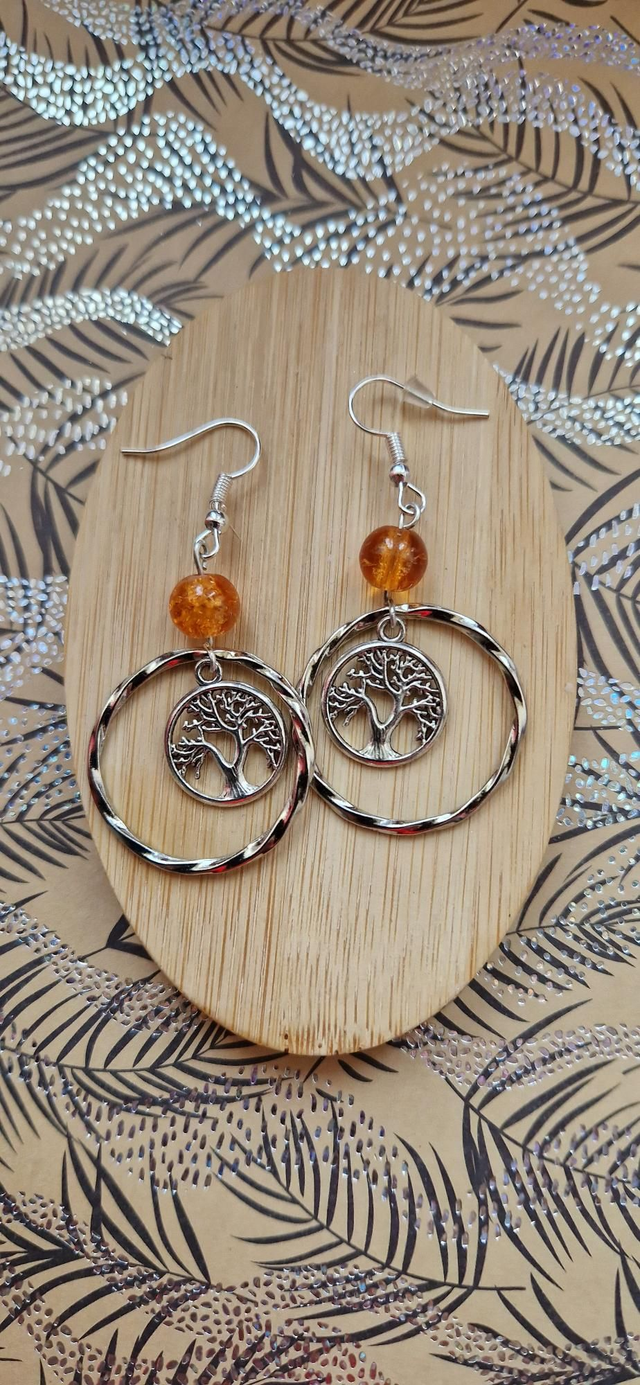 Boucles d'oreilles arbre de vie