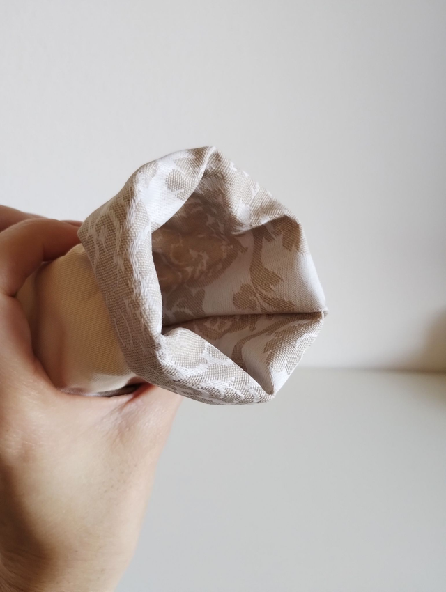 Jewelry Box, Twist Silk box, Beige White Color, Floral Pattern Ring box , Italian Fabric Ring Pillow, Wedding Ring Box