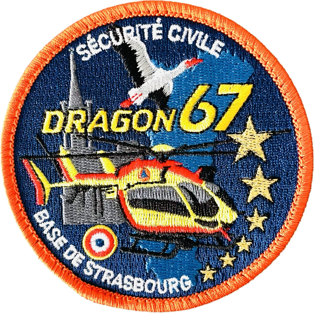 Badge Officiel DRAGON 67 - tissus brodé - version 2.0