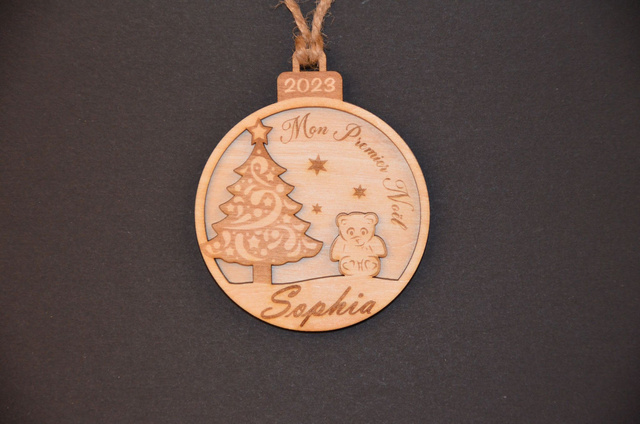 Boule de Noël &quot;Mon 1er Noël&quot; à personnaliser