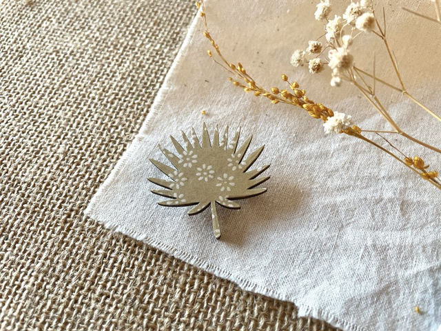 Broche Feuille Palmier - Couleurs variées