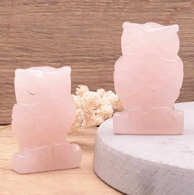 Chouette Quartz rose