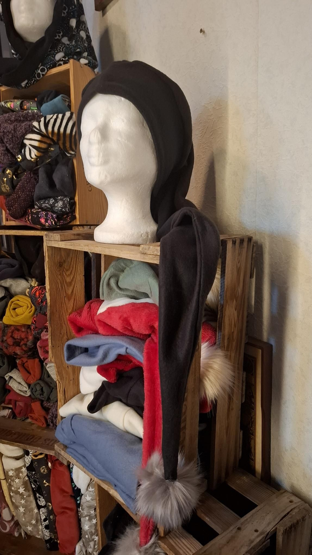 XXXL Zipfelmütze schwarz , ca 1m lang