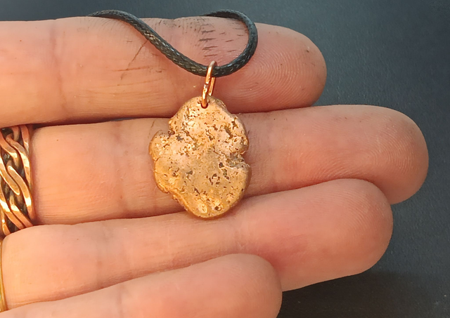 collier nuggets de cuivre