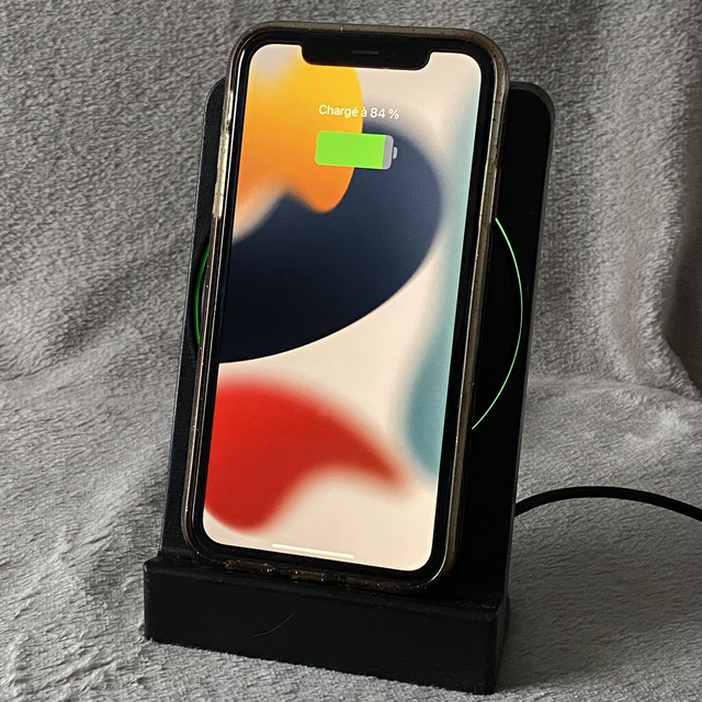 Support de téléphone NOIR compatible chargeur induction