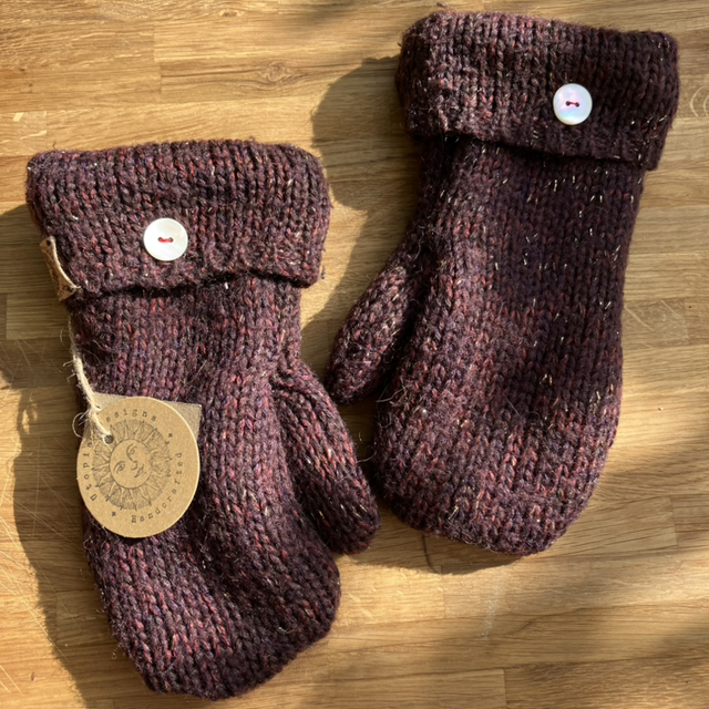 Burgundy Mittens