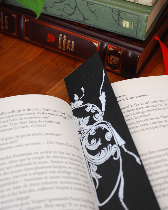 Marque-page scarabée noir