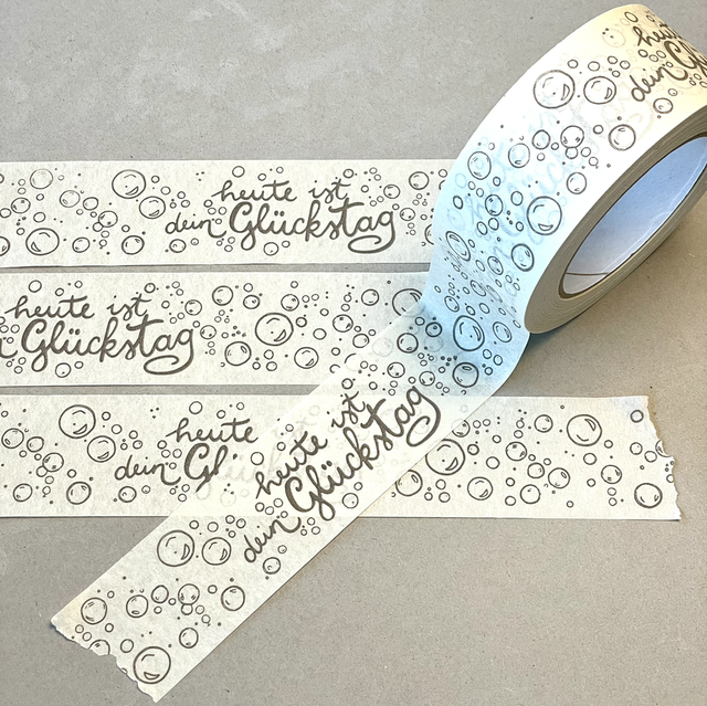 Klebeband Glückstag Anthrazit 5cm/50m