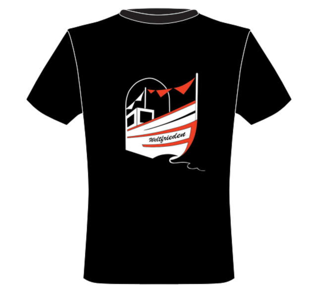 T-Shirt Herren schwarz, große Brücke, L;