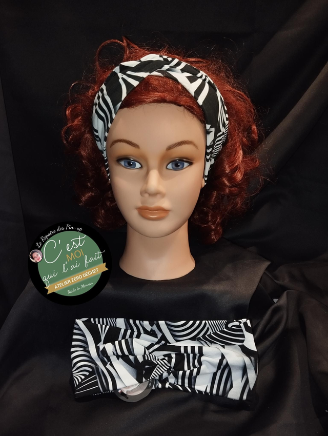 Bandeau Cheveux Croisé Modèle Africaine 