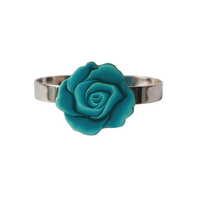 Bracelet jonc bohème rose turquoise