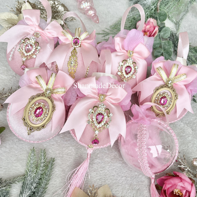 Pink Dream Velvet Baubles