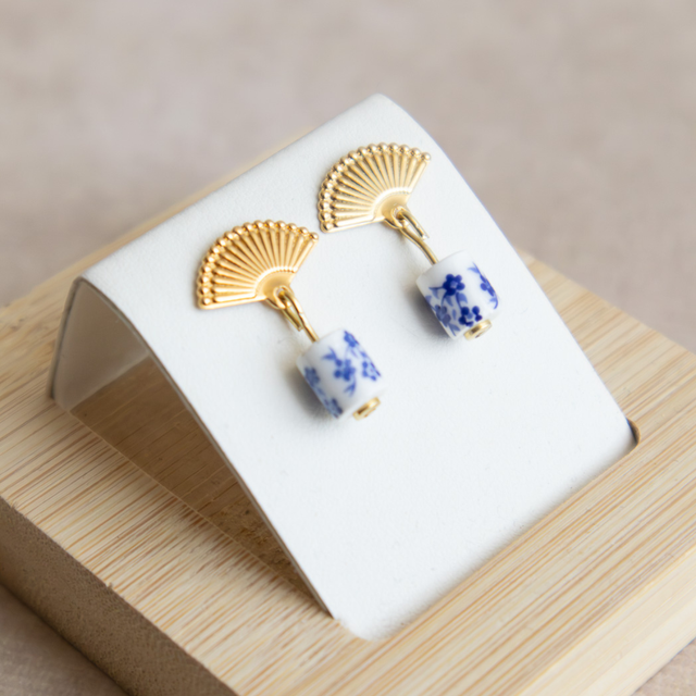 Boucles d'oreilles éventail