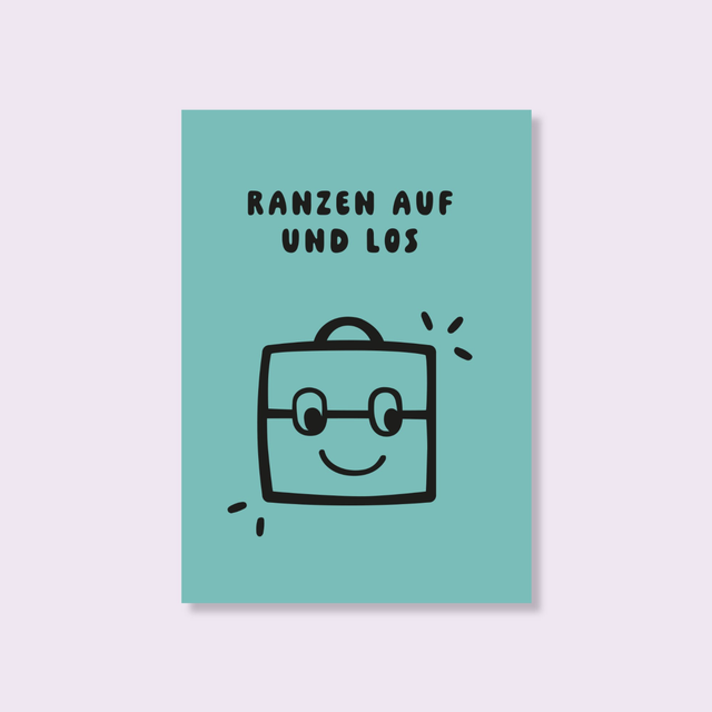 Postkarte "Ranzen auf und los" | Tinyday
