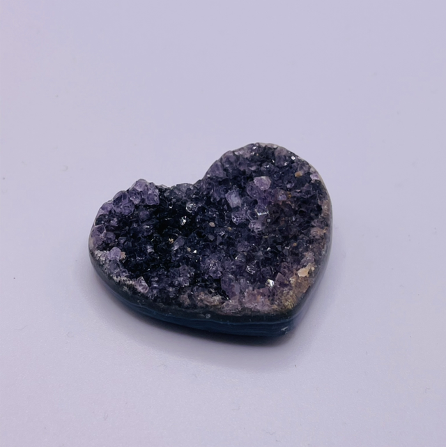 Amethyst Druzy Heart - 5