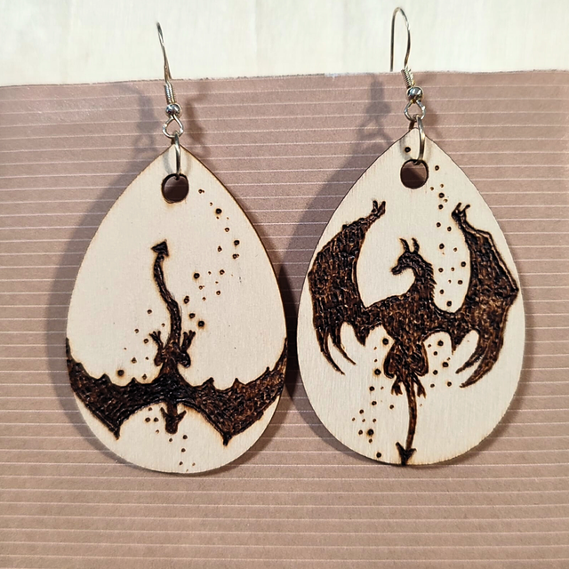 Boucle d'oreilles en bois