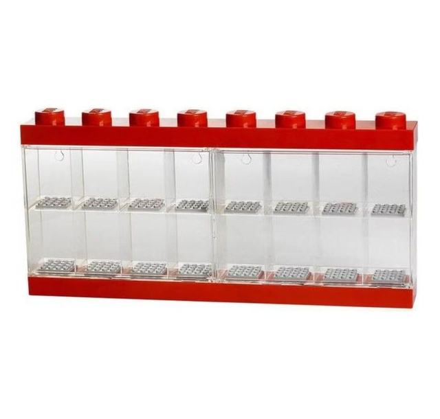 Room Copenhagen LEGO Minifiguren Display Case 16 rot, Aufbewahrungsbox (rot)
