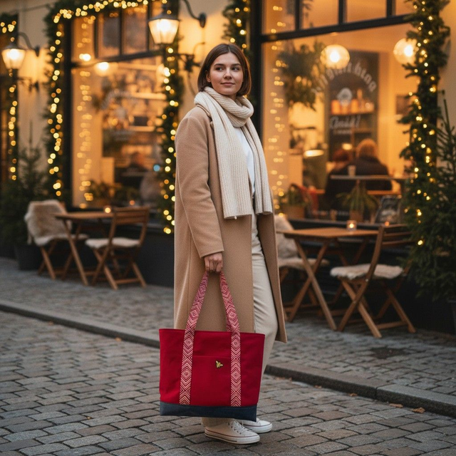 Cabas Essentiel - Eclat d'Hiver Rouge Cardinal