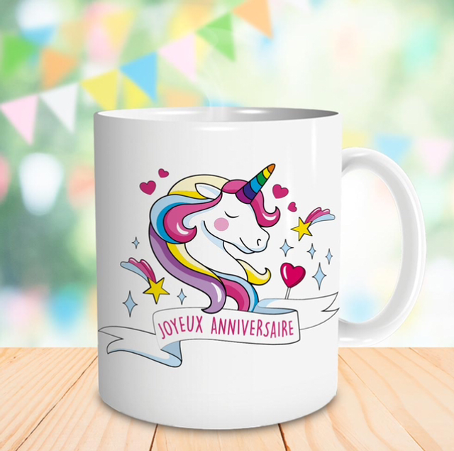 Mug Licorne Anniversaire