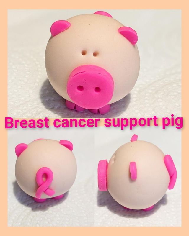 Breast cancer support pig