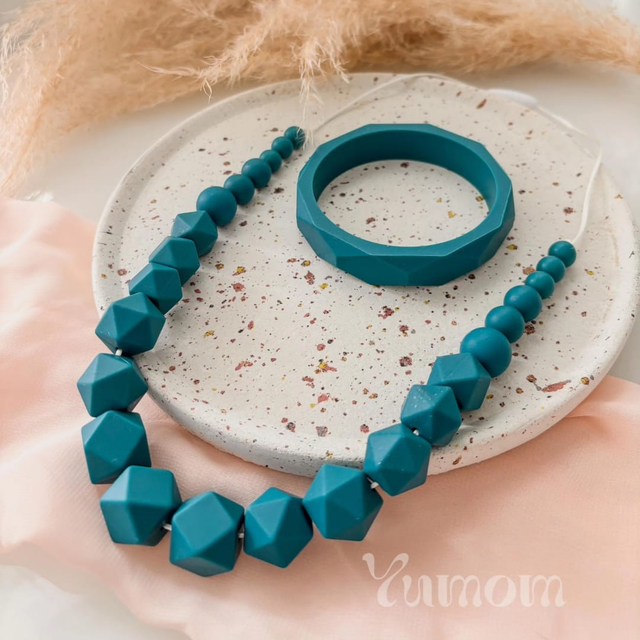 Blue Lagoon - Collier d'allaitement, de portage et de dentition 