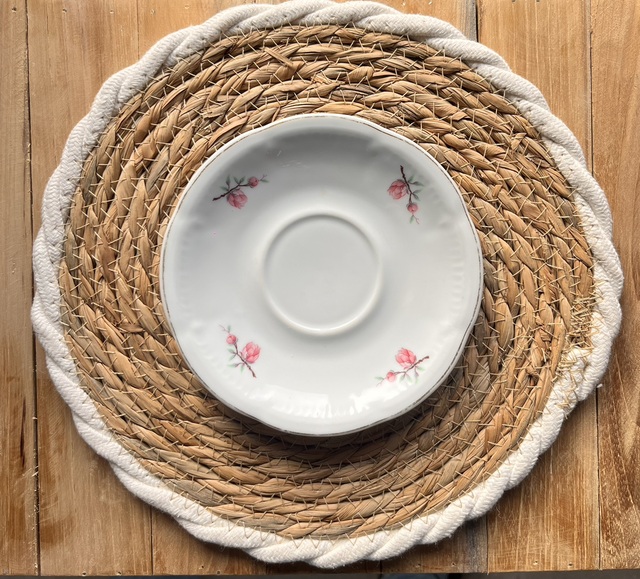 Sous-tasse - Roses vintage 