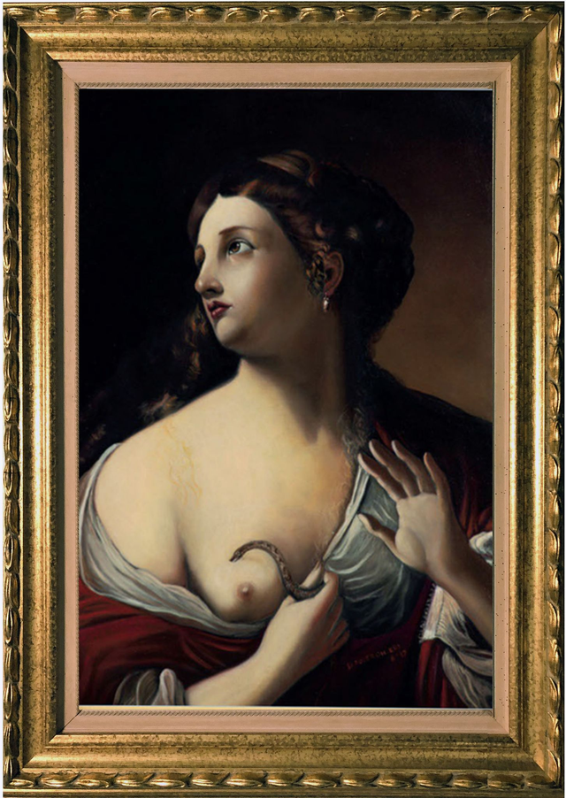 Cleopatra, Copia da Antiveduto Gramatica  50 x 70 cm. (Daniele Poltronieri)
