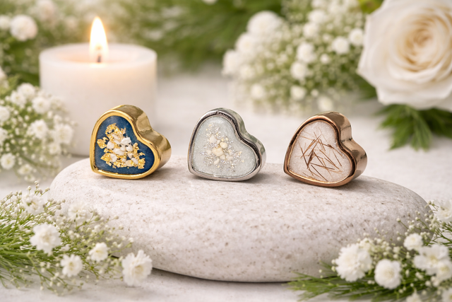 Custom Made Memorial Heart Charm 