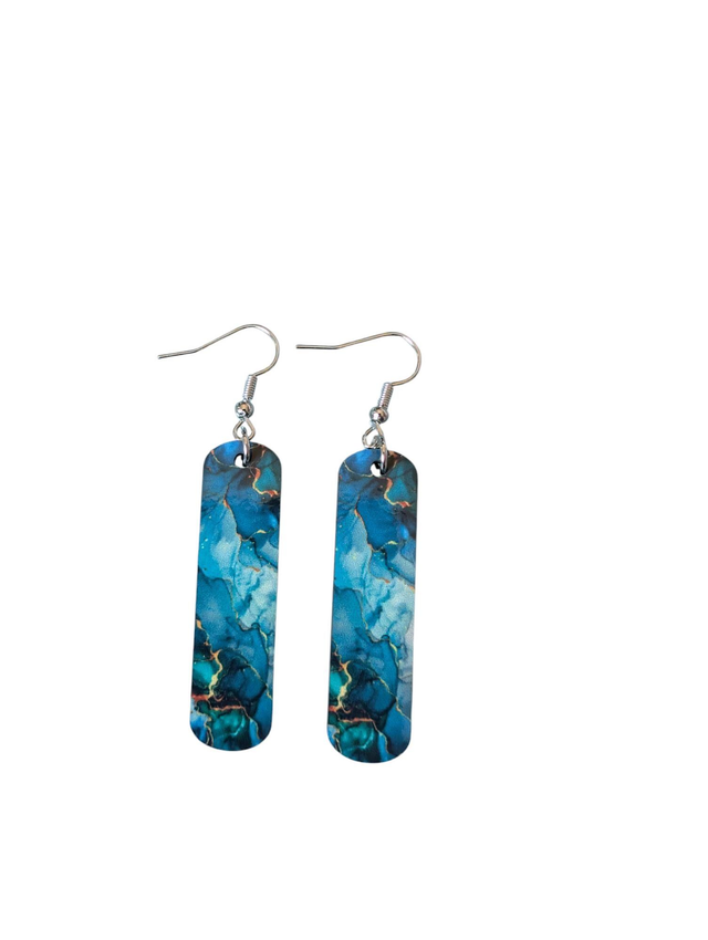 N°24 Boucles d'oreilles baguette fantaisie hypoallergénique 