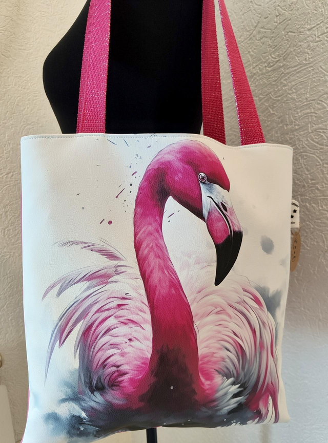 Tot bag simili flamand rose 