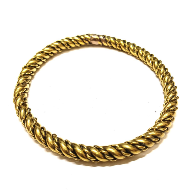 Bracelet jonc en laiton tresse laiton 