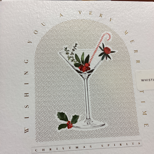 Christmas Open Whistlefish- wishing you a very merry time (cocktail glass) 