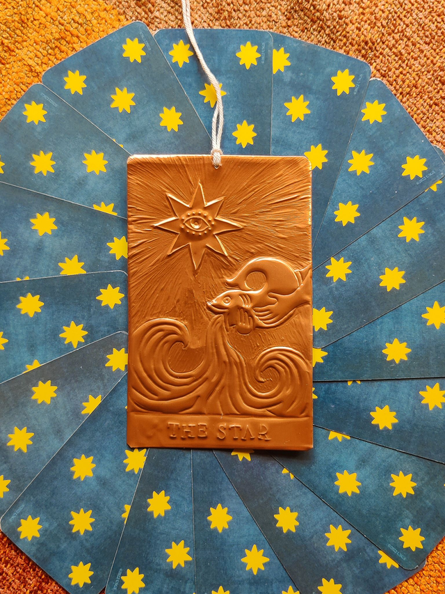 XVII The Star // Copper Tarot Card Decoration