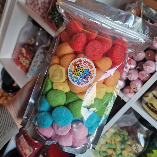 Large Marshmallow rainbow paint balls bag 600g