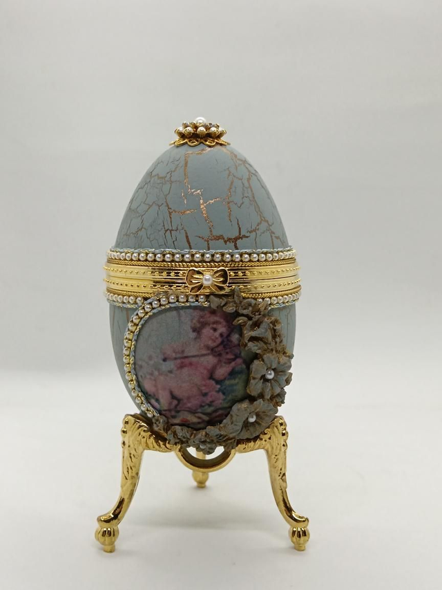 Vintage blue jewellery box 