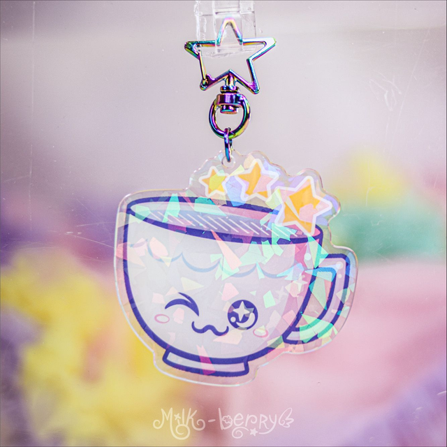 Porte-clé Holographique Tasse de Thé