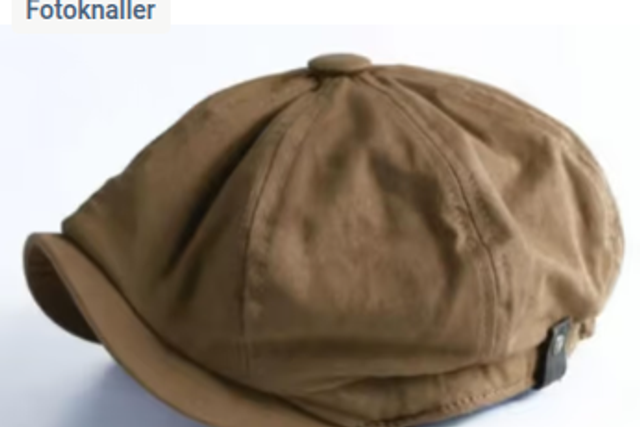 Vintage luxe Britse platte baret hoed unisex Materiaal: wol  kleur beige