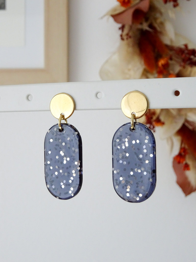 Pastille : Noir paillette champagne