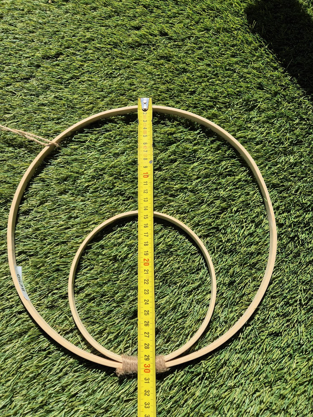 Cercle double déco bambou diamètre 30cm