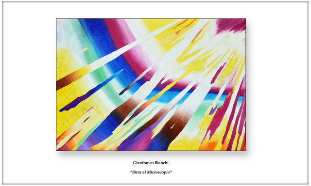 Litografia "Birra al Microscopio"